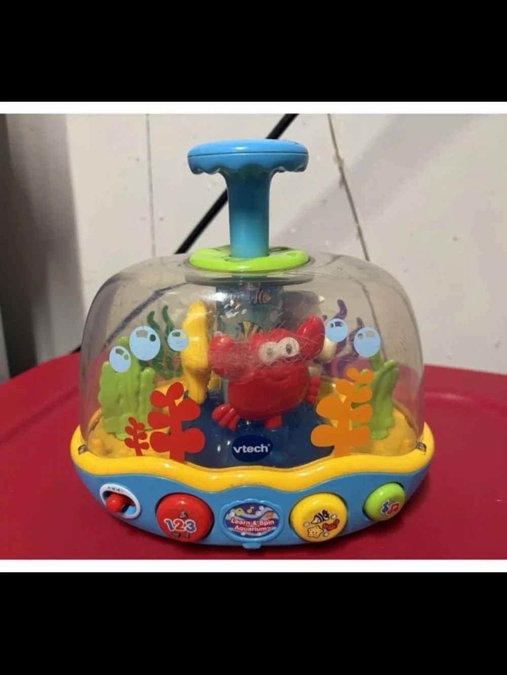 Vtech Blue & Yellow Spin-and-Learn interactive Ocean Toy for babies